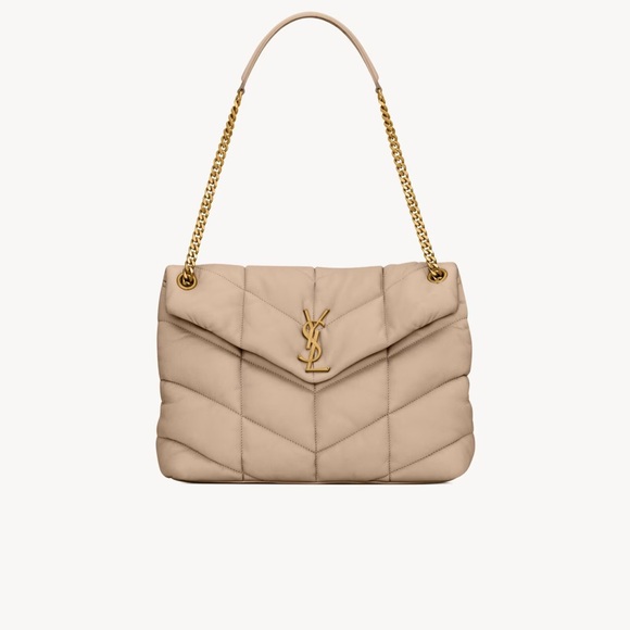 Yves Saint Laurent Tan Quilted Shoulder Bag - Picture 1 of 5